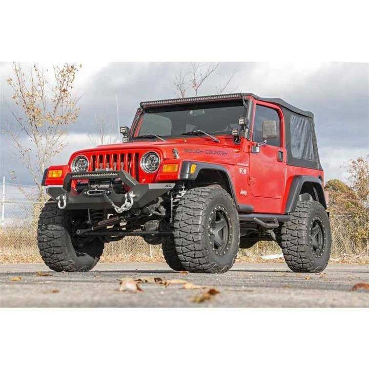 Bullbar Off-Road, Rough Country cu Lumini LED, Jeep Wrangler 1987 - 2006 - EDK.ro