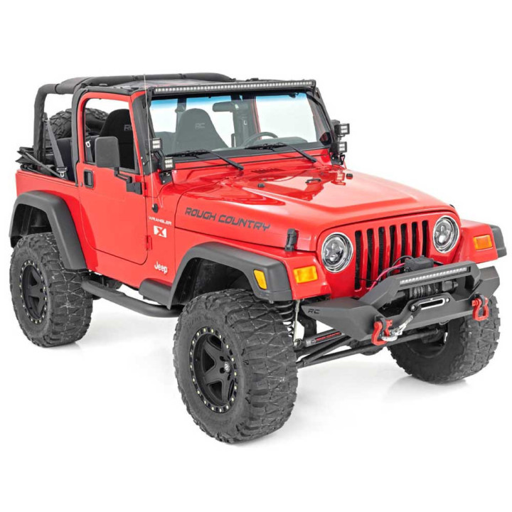 Side Steps, Rough Country Nerf Step, Jeep Wrangler 1987 - 2006 - EDK.ro