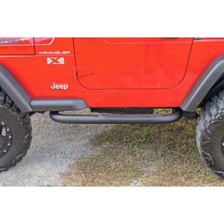 Side Steps, Rough Country Nerf Step, Jeep Wrangler 1987 - 1995 / 1997 - 2006 - EDK.ro