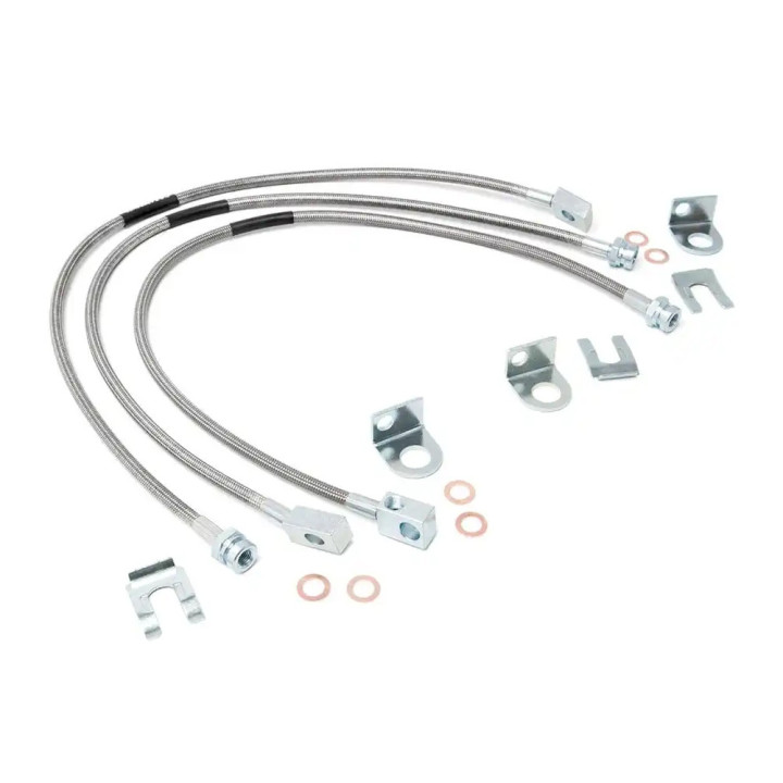 Conducte de Frână Extinse Față și Spate, Rough Country Lift 4-6 Inch, Jeep Wrangler 1987 - 1995, Jeep Wrangler 1997 - 2006 - EDK