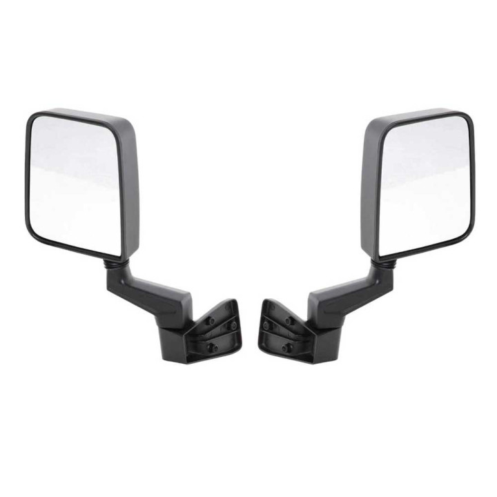 Side Mirrors Black, Smittybilt, Jeep Wrangler 1987 - 1995, Jeep Wrangler 1997 - 2018 - EDK.ro