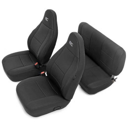 Set Huse Scaun Neopren Negru, Rough Country, Jeep Wrangler 1997 - 2006 - EDK.ro