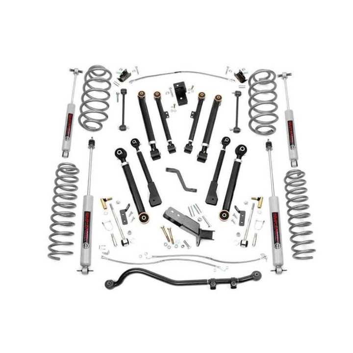 Suspension Lift Kit X-series, Rough Country Lift 4 Inch, Jeep Wrangler 1997 - 2006 - EDK.ro