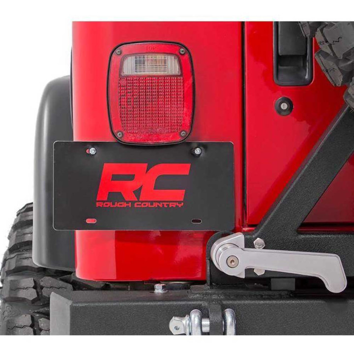 Adaptor pentru Plăcuța de Înmatriculare, Rough Country, Jeep Wrangler 1997 - 2006 - EDK.ro
