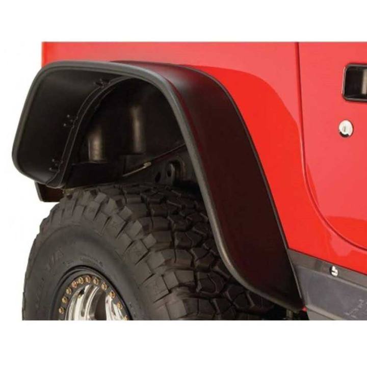 Front and Rear Fender Flares, Bushwacker Flat Style, Jeep Wrangler 1997 - 2006 - EDK.ro