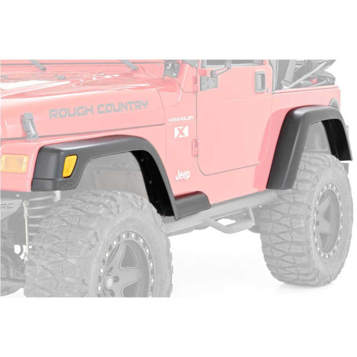 Front and Rear Fender Flares, Rough Country Factory Style, Jeep Wrangler 1997 - 2006 - EDK.ro
