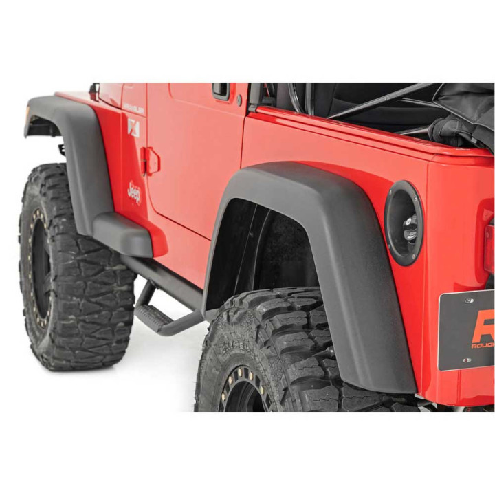 Front and Rear Fender Flares, Rough Country Factory Style, Jeep Wrangler 1997 - 2006 - EDK.ro
