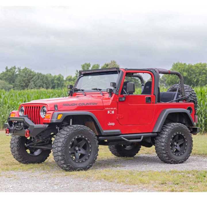 Front and Rear Fender Flares, Rough Country Factory Style, Jeep Wrangler 1997 - 2006 - EDK.ro