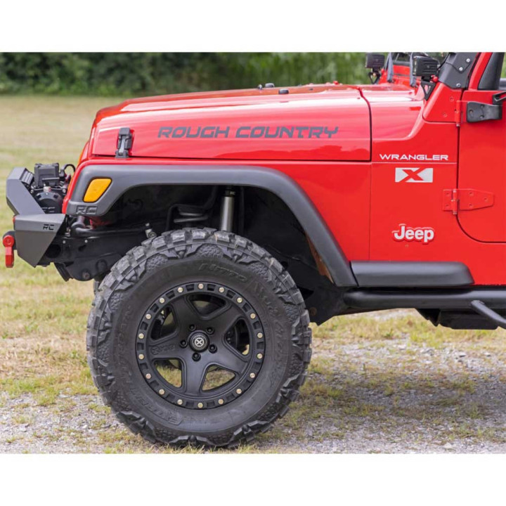 Front and Rear Fender Flares, Rough Country Factory Style, Jeep Wrangler 1997 - 2006 - EDK.ro