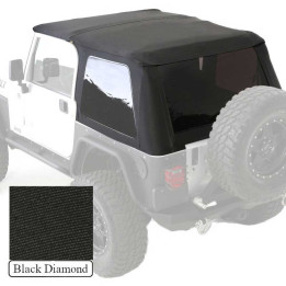Capotă Moale Înclinată Black Diamond, Smittybilt, Jeep Wrangler 1997 - 2006 - EDK.ro