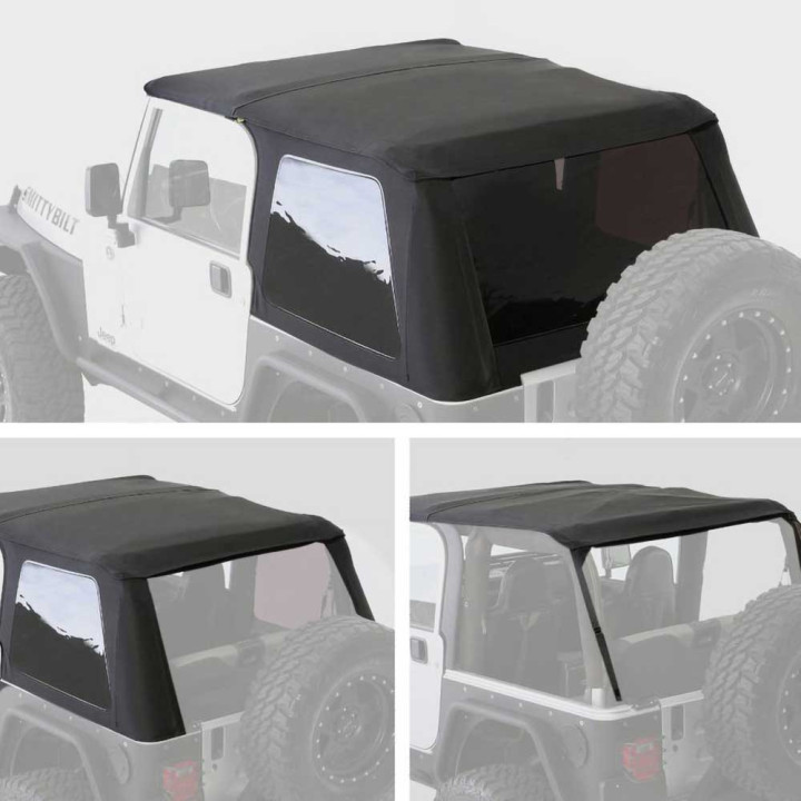 Capotă Moale Înclinată Black Diamond, Smittybilt, Jeep Wrangler 1997 - 2006 - EDK.ro