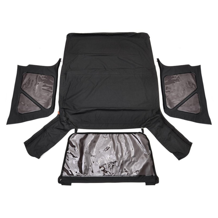 Soft Top Black Denim, Rough Country Full Doors, Jeep Wrangler 1997 - 2006 - EDK.ro