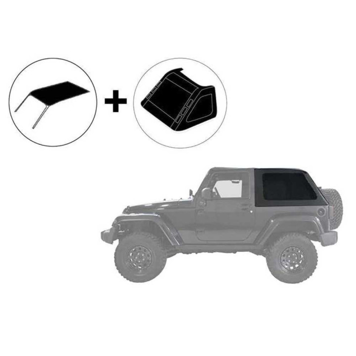 Prelată Completă pentru Plafon Fastback Black Diamond, Suntop, Jeep Wrangler 1997 - 2006 - EDK.ro