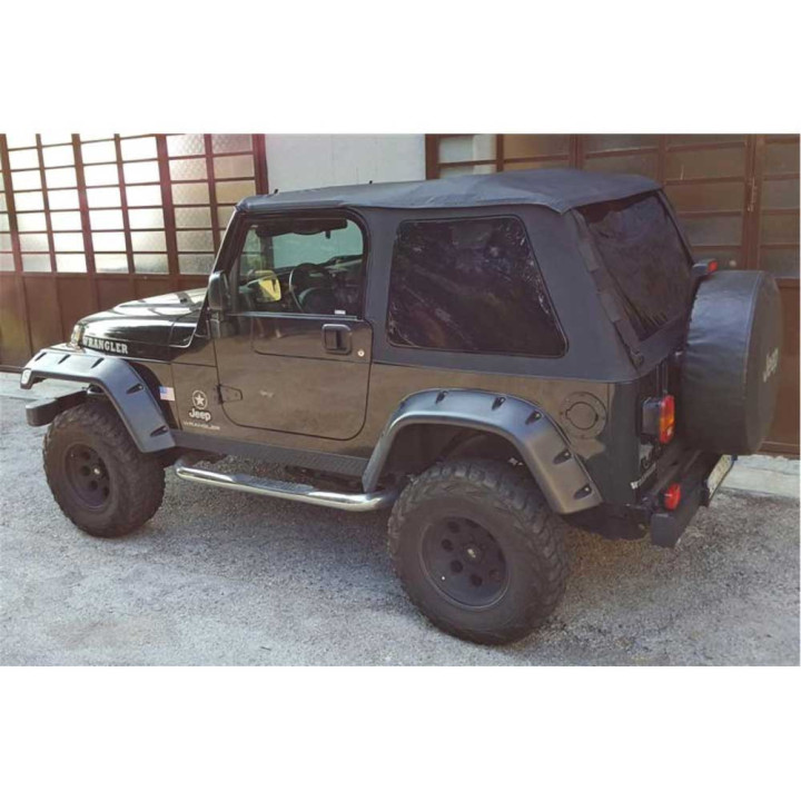 Complete Roof Cover Fastback Top Black Diamond, Suntop, Jeep Wrangler 1997 - 2006 - EDK.ro