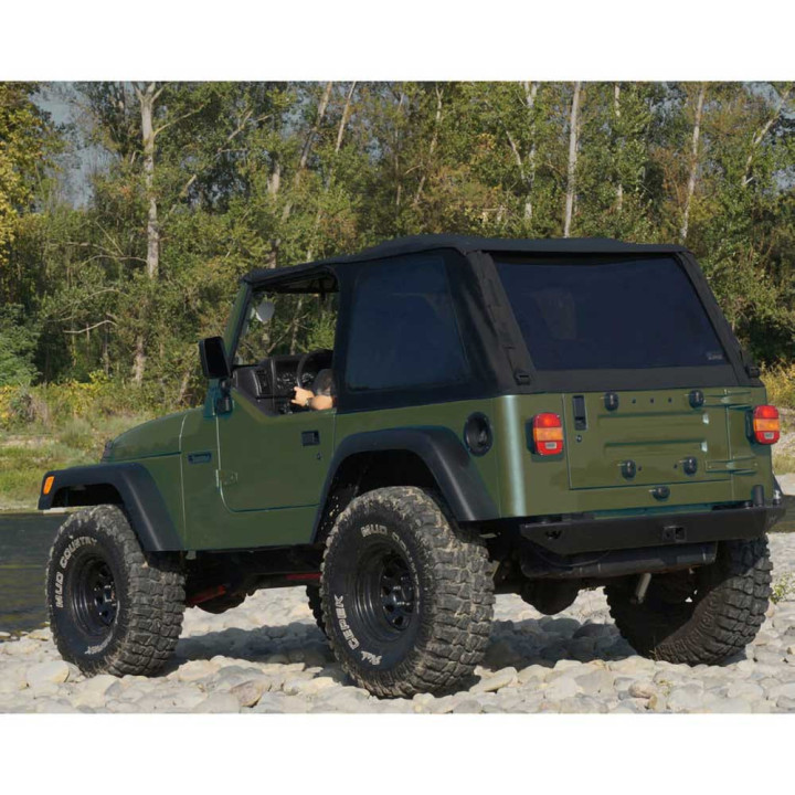Complete Roof Cover Fastback Top Black Diamond, Suntop, Jeep Wrangler 1997 - 2006 - EDK.ro