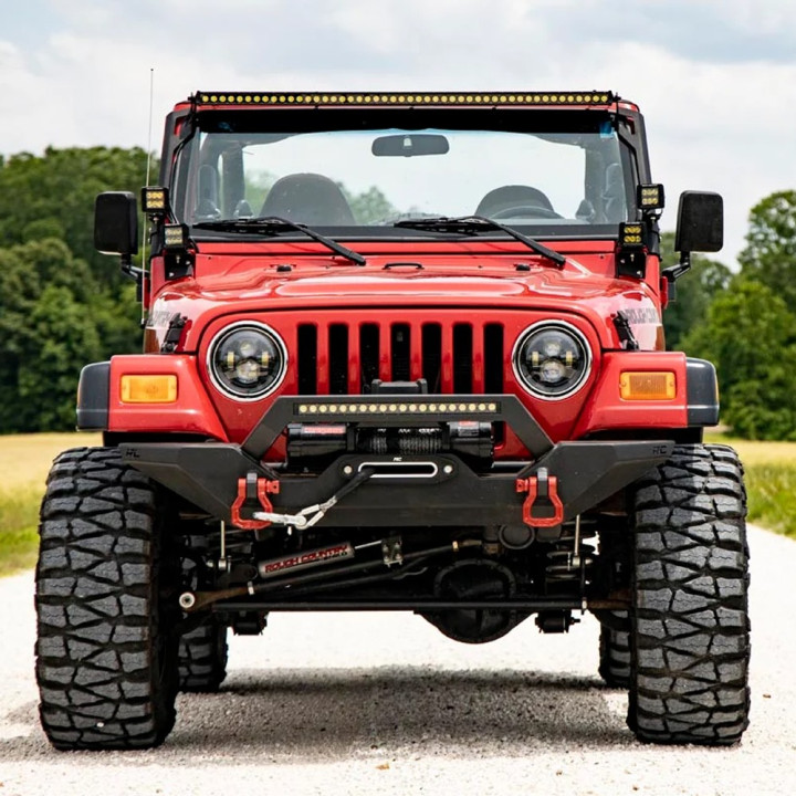 Faruri Față LED 7 Inch, Rough Country, Jeep Wrangler 1997 - 2018 - EDK.ro