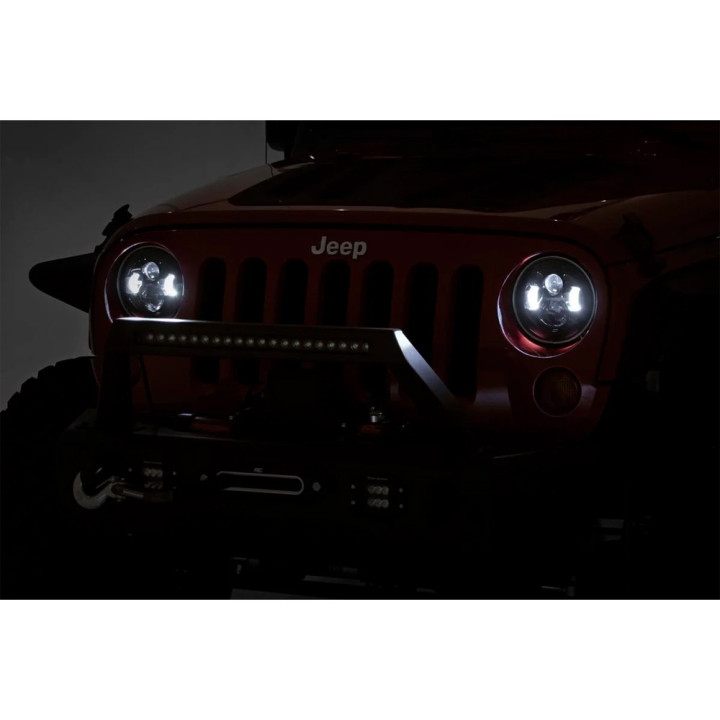 Headlights LED 7 Inch Front, Rough Country, Jeep Wrangler 1997 - 2018 - EDK.ro