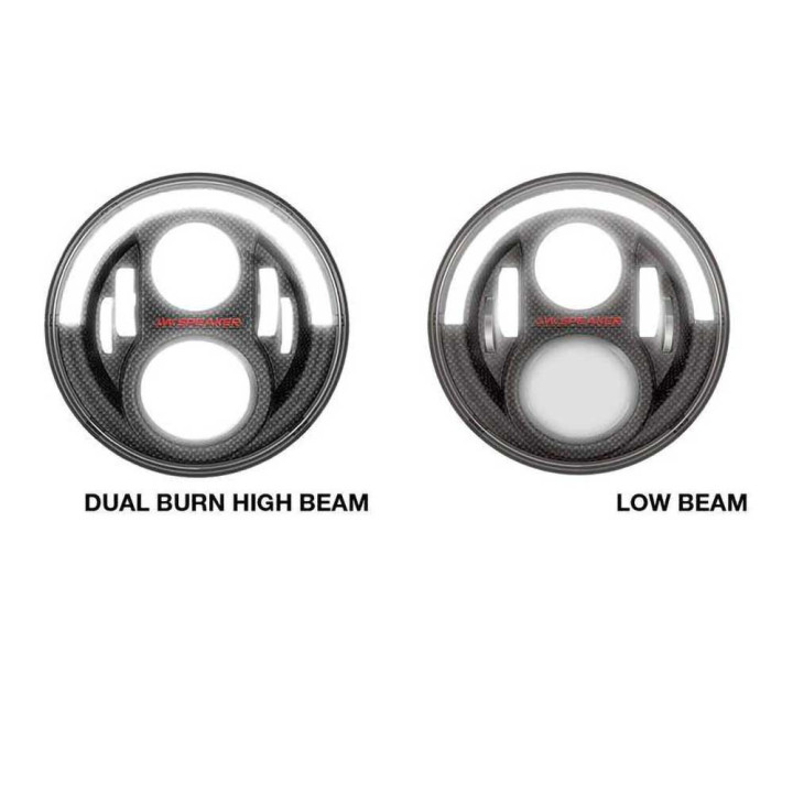 Headlights LED Black Front 7 Inch, JW Speaker 8700 Evolution J2 Series, Jeep Wrangler 1997 - 2018 - EDK.ro