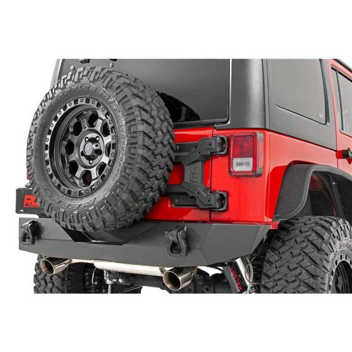 HD Hinged Spare Tire Carrier Kit, Rough Country, Jeep Wrangler 2007 - 2018 - EDK.ro