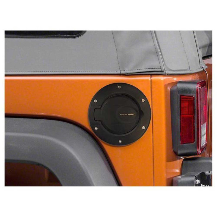 Capac de Gaz din Aluminiu Negru, Smittybilt, Jeep Wrangler 2007 - 2018 - EDK.ro