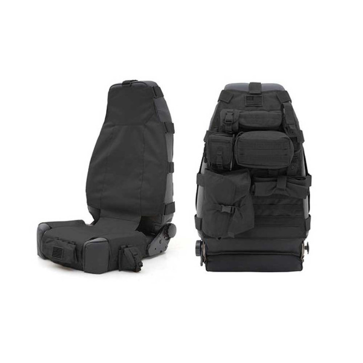 Front Seat Cover Black, Smittybilt G.E.A.R., Jeep Wrangler 2007 - 2018 - EDK.ro