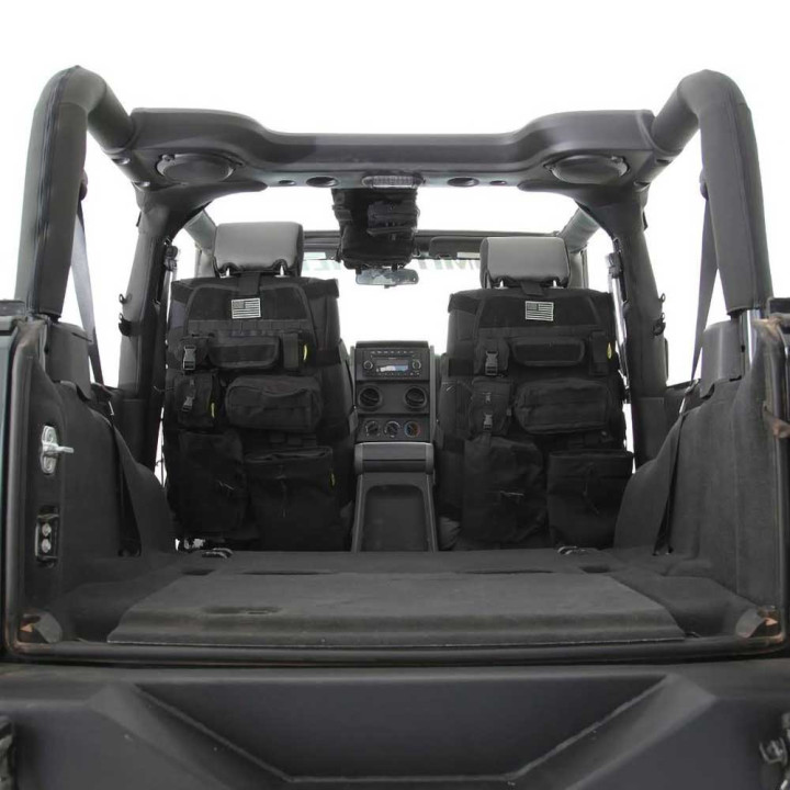 Husă Scaun Față Neagră, Smittybilt G.E.A.R., Jeep Wrangler 2007 - 2018 - EDK.ro