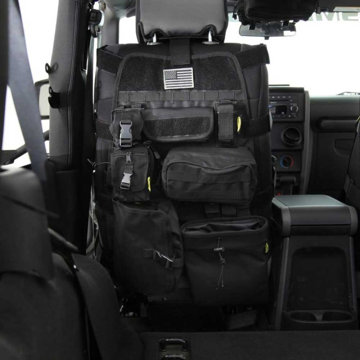 Husă Scaun Față Neagră, Smittybilt G.E.A.R., Jeep Wrangler 2007 - 2018 - EDK.ro