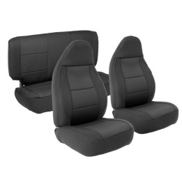 Neoprene Seat Covers Black Sides/Black Center, Smittybilt, Jeep Wrangler 2007 - 2018 - EDK.ro