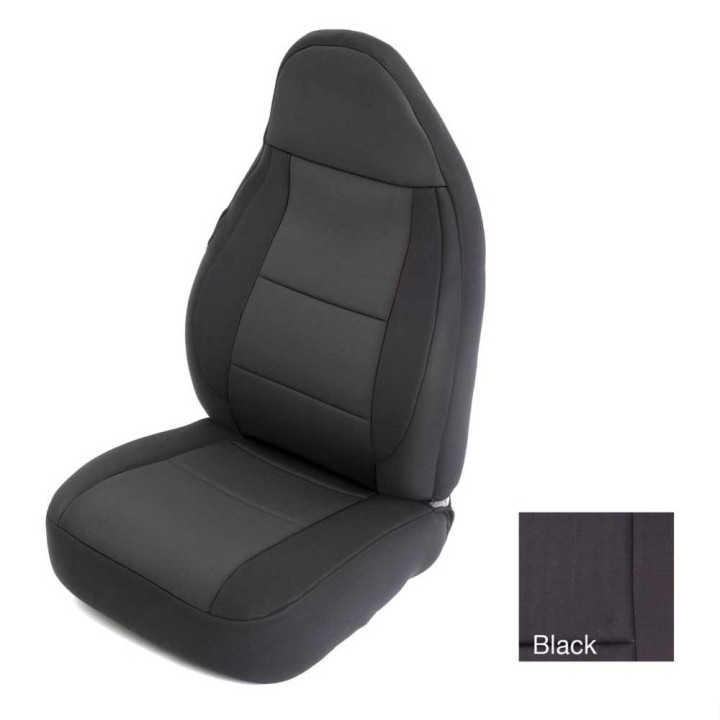 Neoprene Seat Covers Black Sides/Black Center, Smittybilt, Jeep Wrangler 2007 - 2018 - EDK.ro