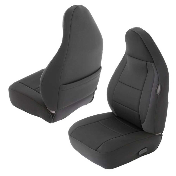 Huse de Scaun din Neopren Laterale Negre/centru Negru, Smittybilt, Jeep Wrangler 2007 - 2018 - EDK.ro