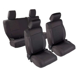 Neoprene Seat Covers Black Sides/Black Center, Smittybilt, Jeep Wrangler 2007 - 2018 - EDK.ro