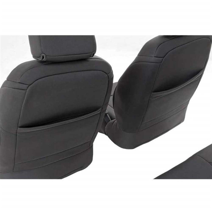 Set Huse Scaun Neopren Negru, Rough Country, Jeep Wrangler 2007 - 2018 - EDK.ro