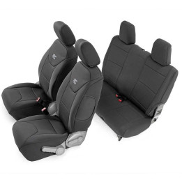 Set Huse Scaun Neopren Negru, Rough Country, Jeep Wrangler 2007 - 2018 - EDK.ro