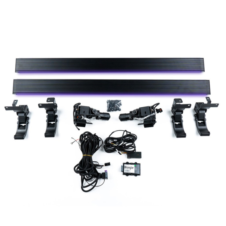 Praguri Laterale Electrice, OFD Gen 2 cu Lumini LED, Jeep Wrangler 2007 - 2018 - EDK.ro