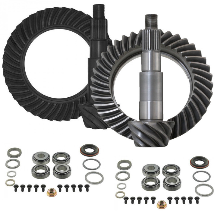 Front and Rear Ring and Pinion Set 4.56 Ratio Dana 44, G2, Jeep Wrangler 2007 - 2018 - EDK.ro
