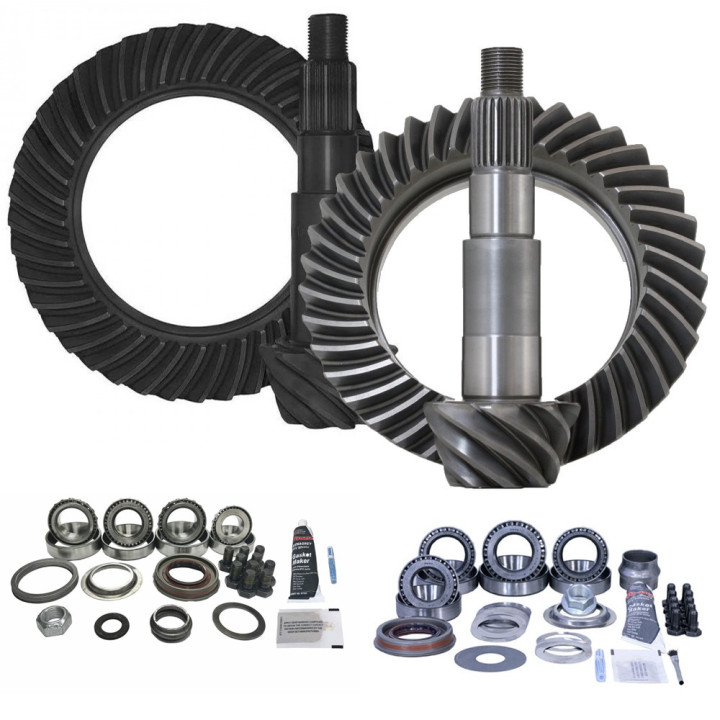 Front and Rear Ring and Pinion Set 4.88 Ratio Dana 30/44 Timken Bearings, Revolution Gear, Jeep Wrangler 2007 - 2018 - EDK.ro