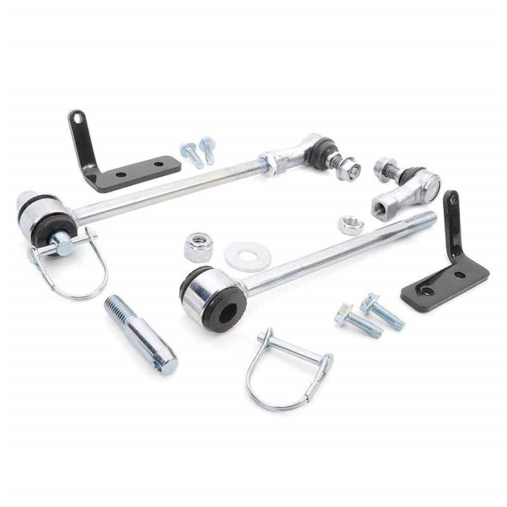 Front Quick Disconnect Sway Bar Links, Rough Country Lift 2.5 Inch, Jeep Wrangler 2007 - 2018 - EDK.ro