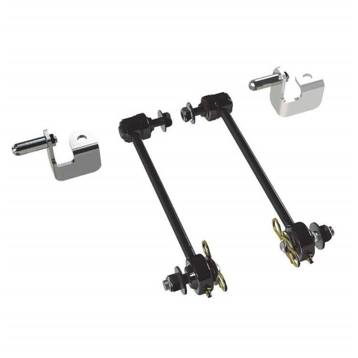Front Quick Disconnect Sway Bar Links Kit, TeraFlex Lift 6 Inch, Jeep Wrangler 2007 - 2018 - EDK.ro
