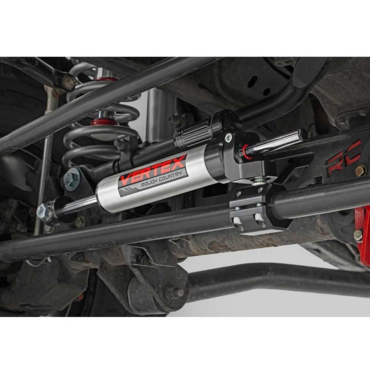 Steering Stabilizer 1-3/8 Inch Tie Rod, Rough Country Vertex, Jeep Wrangler 2007 - 2018 - EDK.ro