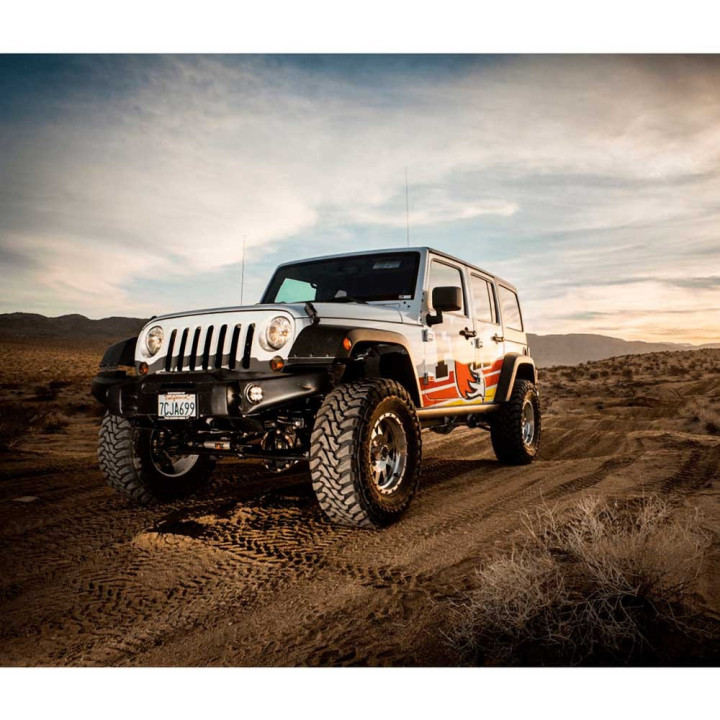 Steering Stabilizer 1-3/8 Inch Tie Rod, FOX Factory Performance 2.0 IFP Reservoir adjustable ATS, Jeep Wrangler 2007 - 2018 - ED
