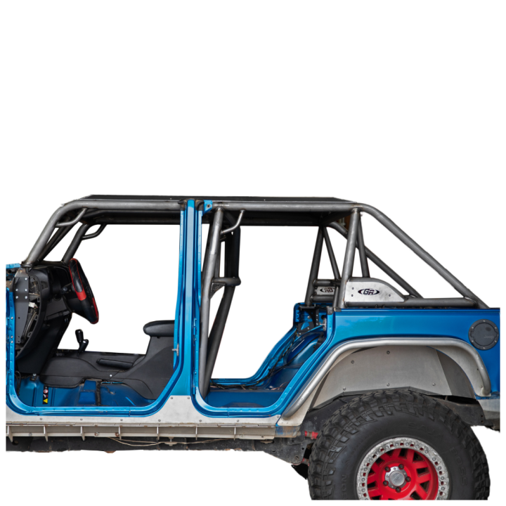 Full Roll Cage Kit V2 GenRight, GenRight Off Road, Jeep Wrangler 2007 - 2018 - EDK.ro