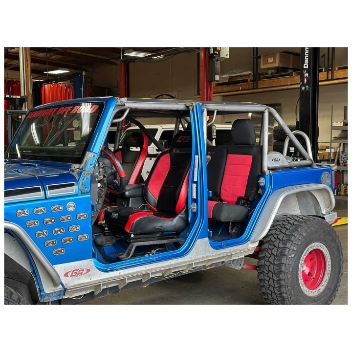 Full Roll Cage Kit V2 GenRight, GenRight Off Road, Jeep Wrangler 2007 - 2018 - EDK.ro