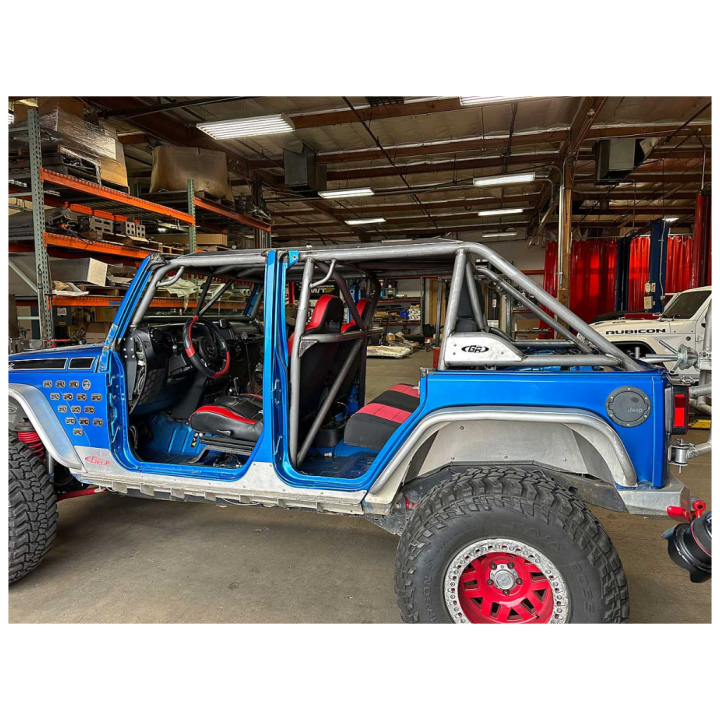 Full Roll Cage Kit V2 GenRight, GenRight Off Road, Jeep Wrangler 2007 - 2018 - EDK.ro
