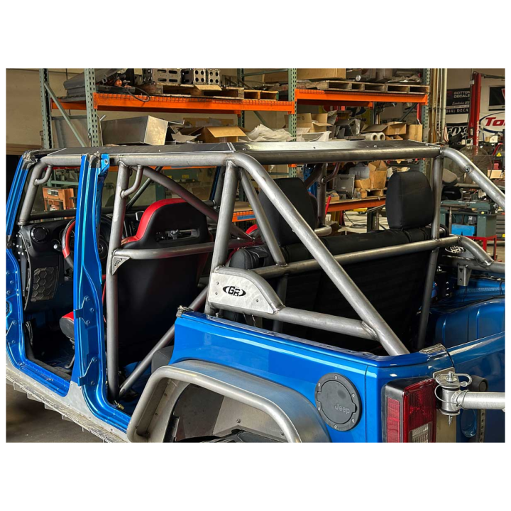 Full Roll Cage Kit V2 GenRight, GenRight Off Road, Jeep Wrangler 2007 - 2018 - EDK.ro