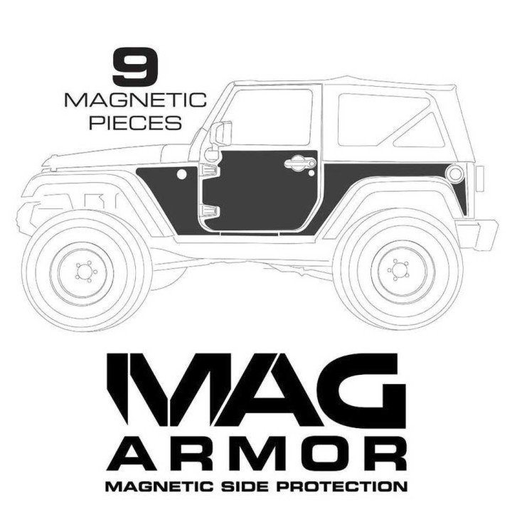 Mag Armor Magnetic Trail Skins, Smittybilt, Jeep Wrangler 2007 - 2018 - EDK.ro