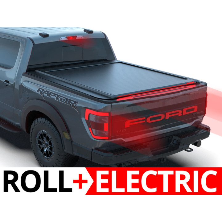 Electronically Assisted Roll Top Tonneau Bed Cover, Tessera 4x4 Roll+, Ford F-150 Lightning Bed Length 5.5 Feet 2023 - Present -