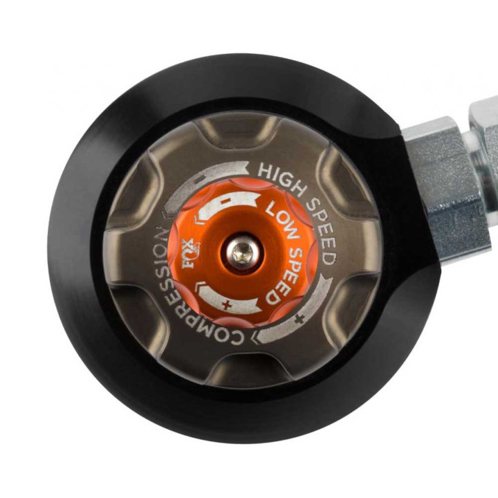 Front Nitro Shock Absorber, FOX Factory Performance Elite 2.5 Reservoir Adjustable DSC Lift 2.5-4 Inch, Jeep Wrangler 2007 - 201