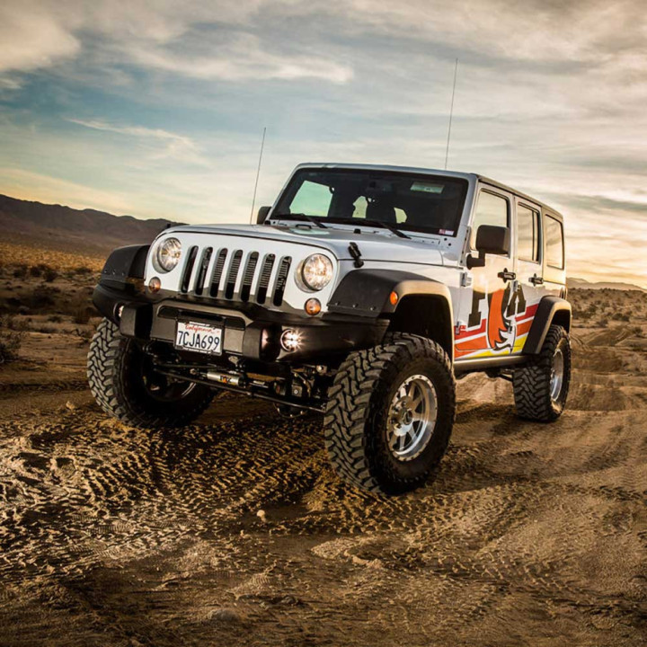 Amortizor Față Nitro, FOX Factory Performance Elite 2.5 Rezervor Reglabil DSC Lift 2.5-4 Inch, Jeep Wrangler 2007 - 2018 - EDK.r