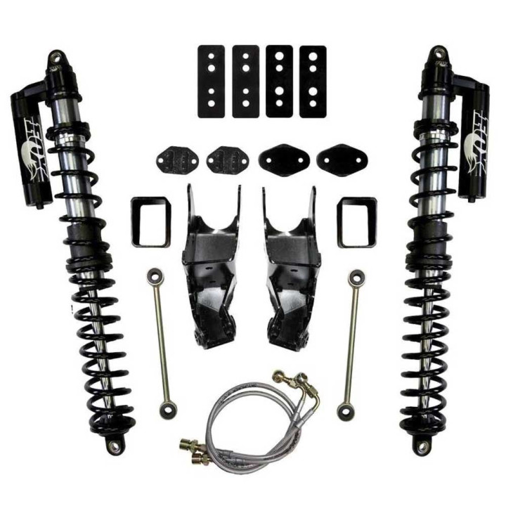 Rear FOX Performance 2.0 Reservoir Coilovers Upgrade Kit, Skyjacker Lift 4.5-6 Inch, Jeep Wrangler 2007 - 2018 - EDK.ro