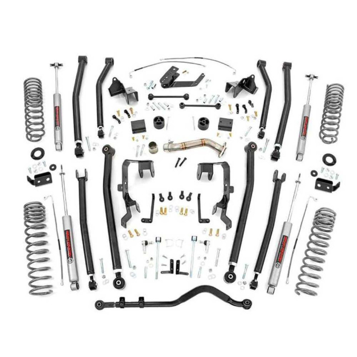 Kit Suspensie de Ridicare Braț Lung, Rough Country Lift 4 Inch, Jeep Wrangler 2007 - 2018 - EDK.ro